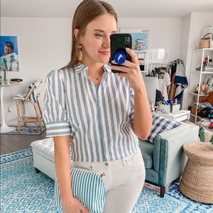 C. Wonder Striped Button Down Top